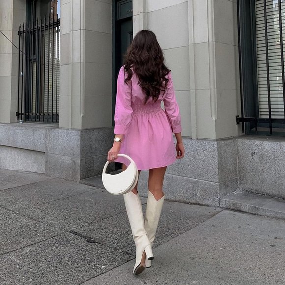 BLOGGER'S FAVE! Zara Barbie Pink Short Dress NWT - Picture 16 of 16